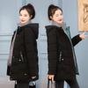 Winter Mid-length Cotton Coat for Women New High-end Down Cotton Jacket Thickened and Warm Women's Hooded Cotton Jacket