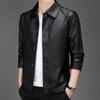 Men's Leather Suit Slimming New Korean Version Trend Handsome Style Overcomes Casual Lapel Middle-aged Dad Jacket Jacket Jacket