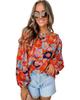 Azura Exchange Floral Print Ruffle Puff Sleeve Blouse