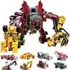 Aoyi Cool 8 в 1 Oversize Devastator Transformation Toys Boy Anime Hook Action Figures Robot Car Engineering Vehicle Model Kids
