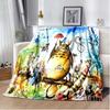 Throw Blanket Totoro Hayao Miyazaki Black Cat Throw Blanket Bedspread Sofa Soft Blanket  Adult/children Blanket Travel Camping