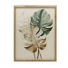 Golden Monstera Golden Monstera, 30X40 Cm, Wooden Frame Light Oak, Matte Paper 230 Gsm