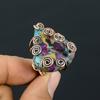 Spiny Oyster Handmade Copper Wire Wrap Jewelry Ring Size 6.5 A3U60