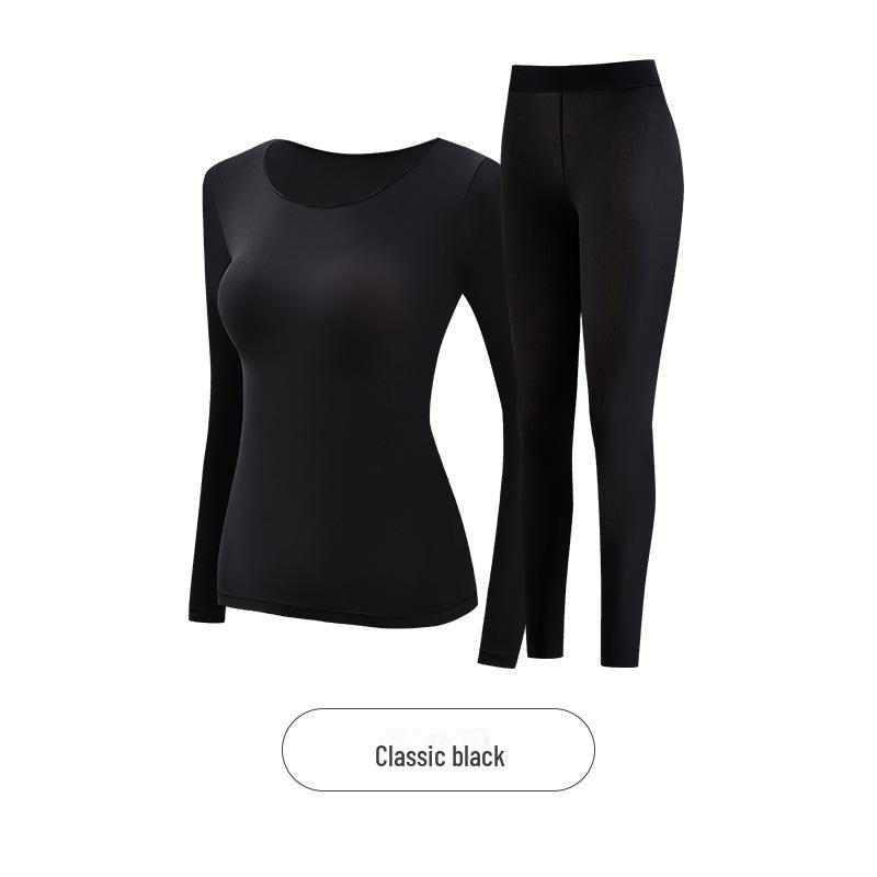 Women's Seamless Long Sleeve Thermal Set with Hyaluronic Acid for Autumn