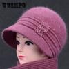 Hat Women's Winter Warmth and Thick Velvet Old Lady Rabbit Woolen Hat Mother Hat