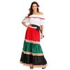Women Mexican Dress Halloween Costume Adult Traditional Senorita Blouse Dance Skirt Cosplay Halloween Party Outfit
