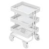 1:12 Mini Dollhouse Toy 3 Level Storage Rack with Wheels for Dollhouse Kitchen Furniture
