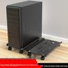 Mobile Computer Host Shelf with Wheels for Organization and Storage