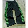 Claw Triple Stripe Fluorescence Sweatpants Y2K Streetwear Hip Hop Personality Glow Casual Pants Cotton Drawstring Joggers