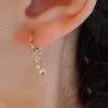 1 Pair Delicate Stainless Steel Chain Hoop Earrings For Women Girls Fashionable Daily Jewelry Gift For Her