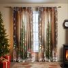 American Christmas-Themed Blackout Curtains - Festive Rectangular Decor Fabric
