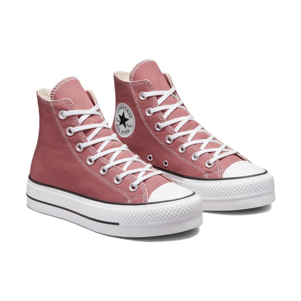 Converse Chuck Taylor All Star Lift Platform Seasonal Color High Top Canvas Shoes Women Sneakers Red-Brown A01367C