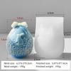 DIY Flowers Egg Easter Candle Silicone Mold Handmade Aroma Candle Easter Egg Relief Bunny Molds Gypsum Form Resin Mould