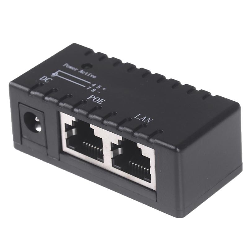Passive Poe Injector For Ip Camera Voip Phone Netwrok Ap Device 12V - 48V