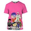 Rock Band Gorillaz Series Print Summer Men's O-Neck T-shirt Casual Short Sleeve Oversized T Shirts Fashion Trend Men Clothing