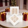 20pcs Treat Boxes with Window and Dividers Four Compartment Gift Box Khaki Jewelry Boxes Treat Boxes Gift Packaging Box for Weddings Parties