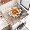 Elegant Floral Dustproof & Quick-Drying Refrigerator and Washing Machine Cover Pad