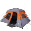 VidaXL Camping Tent 6 Personnes, Shade Tent with Carry Bag, Portable Awning with Sidewalls, Grey and 94297