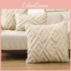 Geometric Cover Pillow Plush Material And Logo Living Room Sofa Decor Home