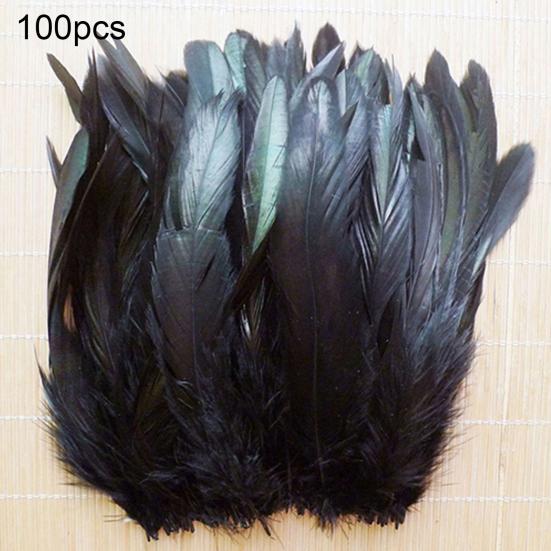 50Pcs 13-20cm Natural Cock Rooster Tail Feathers for DIY Clothes Decor