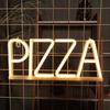 Pizza Letter Neon Sign LED Light Creative Shape Energy-saving Flicker Free Wall Art Background Neon Lamp Decor