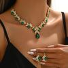 Wedding Dress Accessories Clavicle Necklace Earrings Two-piece Women's Jewelry Set
