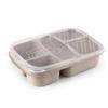 Durable Dinnerware Wheat Straw Food Fruit Container Picnic Storage Boxs Lunchbox Lunch Box