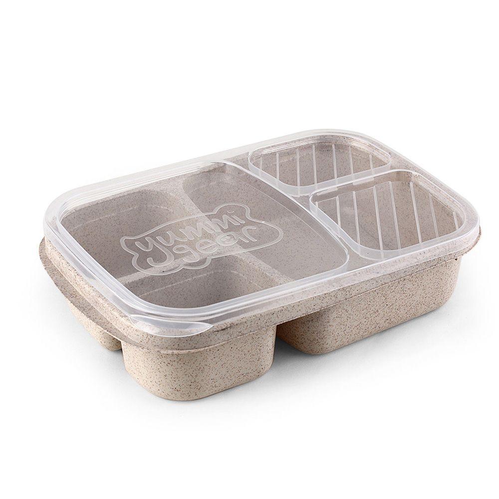 Durable Dinnerware Wheat Straw Food Fruit Container Picnic Storage Boxs Lunchbox Lunch Box