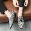 New Casual Leather Shoes Large Size Tassel Leopard Leather Shoes Men Loafers Flat Slip On Shoes Men Fashion British Style Loafers