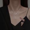 Summer 2025 Silver-Plated Pearl Necklace: Elegant Light Luxury Clavicle Choker for Women