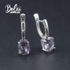 Bolai Color Changing Created Alexandrite Dangle Earrings 925 Sterling Silver 9*7mm Fine Jewelry For Women Female Birthday Simple