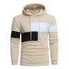 Men's Fashion Color Blocked Hoodie Men's Casual Sports Long Sleeved Hoodie