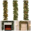180cm/6 Feet Christmas Garland Green Led String Lights Artificial Rattan  Outdoor Decor
