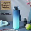 650/1000ml Sports Water Bottle Leakproof Tritan Plastic Cup with Handle Strap for Gym Running, BPA Free Lightweight Hydration Bottle