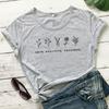 Grow Positive Thoughts Soft Cotton Top Tee Blouse T-Shirt