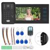7inch TFT LCD Doorbell Remote Control Password Card Video Door Phone Rainproof Intercom