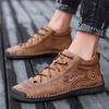 Men's Boots Sewn 48 Large Size Outdoor Shoes and Boots Korean Style British Trendy Men's Formal Wear Men's Shoes Autumn