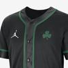 Jordan Colorblock Crewneck Snap-Button Dri-Fit NBA Short Sleeve Shirt Men Tops Black DN9828-010