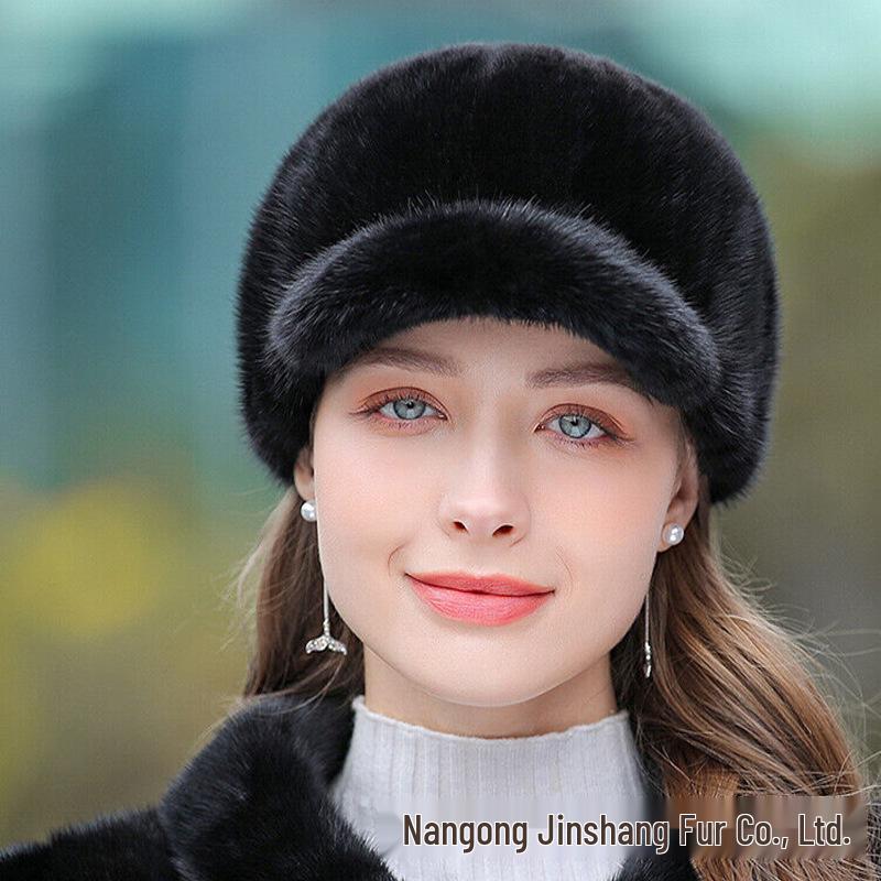 Women's Winter Warm Mink Fur Knight Duckbill Hat