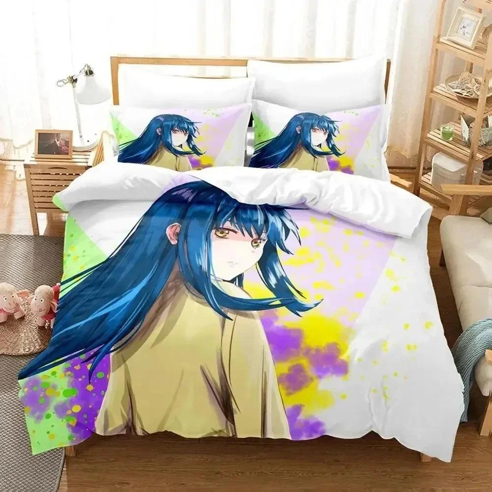 Luxury New 3D Print Anime Mieruko-chan Bedding Set Duvet Cover Bed Set Quilt Cover Pillowcase King Queen Boys Adult Bedding Set