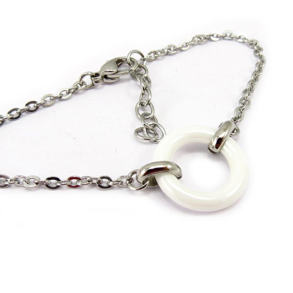 Altesse [K4772] - White Ceramic 'Choregraphy' Steel Bracelet