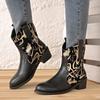 Fashion 2024 Fashion Women's Printed Ankle Boots High Heels Women's Trendy New Casual Comfortable Gothic Style Fashion Boots