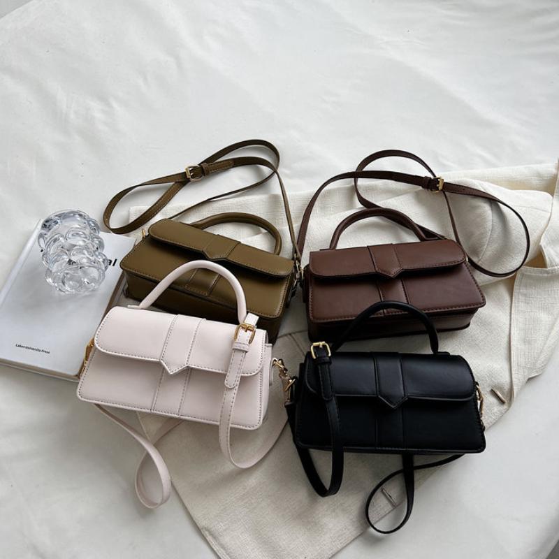 Ins-style High-end Westernized Women's Shoulder Bag Trendy Fashion Retro Portable Small Square Bag with Texture Versatile Small Cross-body Bags