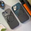 Apple 16 Magnetic Suction Mobile Phone Case Carbon Fiber Pattern IPhone 15 Matte Suitable for 14ProMax Anti-fall PC Protection Case
