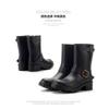 Fashion New Style Quality Fashionable Women's Rain Boots for All Seasons with Thick Non-slip Soles Waterproof Rain Shoes Snow Punk Shoes