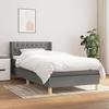 3130490 vidaXL Divan Bed with Mattress Dark Grey 100x200cm Fabric