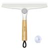 Rotatable Silicone Squeegee Suction Cup Bamboo Handle for W25 X MR.SIGA (with Hook) Bathroom, Mirrors, Windows, Approx. H20.5cm