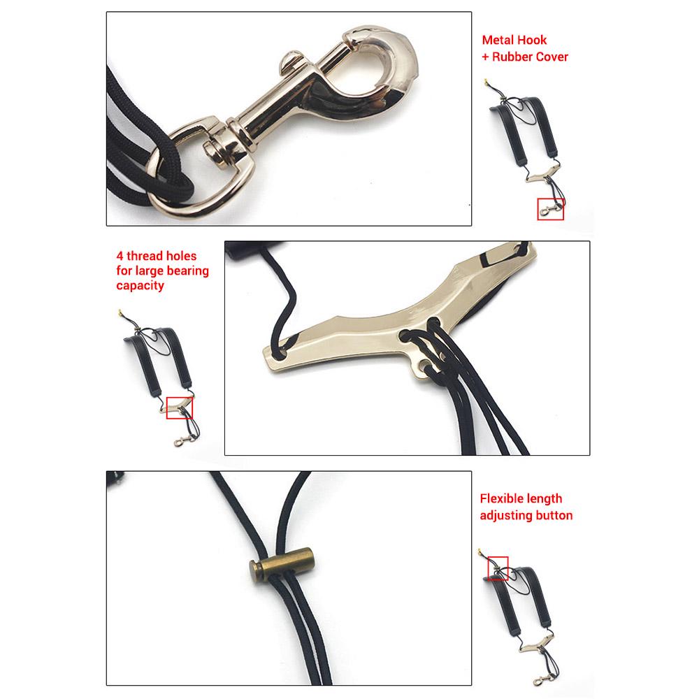 Adjustable Saxophone Shoulder Strap Sax Leather Strap for Alto/Tenor/Soprano Saxophones
