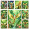 5d Diy Full Round Square Diamond Painting Phoenix Set Flower Animal Mosaic Embroidery Cross Embroidery Home Decoration Gift