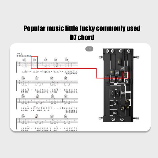 Guitar Aid Chords Trainer Guitar Assisted Tool Learning System for Beginners Adults And Teens Guitar Chord Accessory Practice Aid